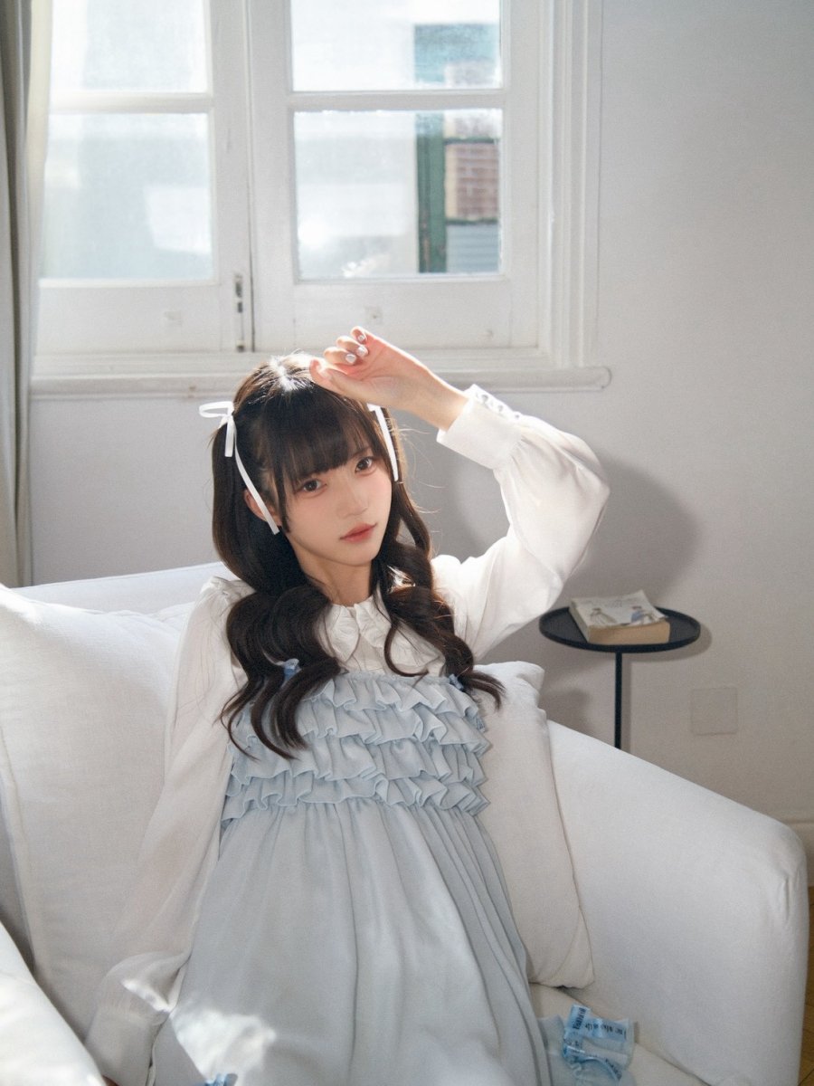 画像3: frill ribbon one-piece dress（フリルリボンキャミソール） (3)