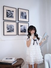 画像1: frill lace one-piece dress（フリルレースワンピース） (1)