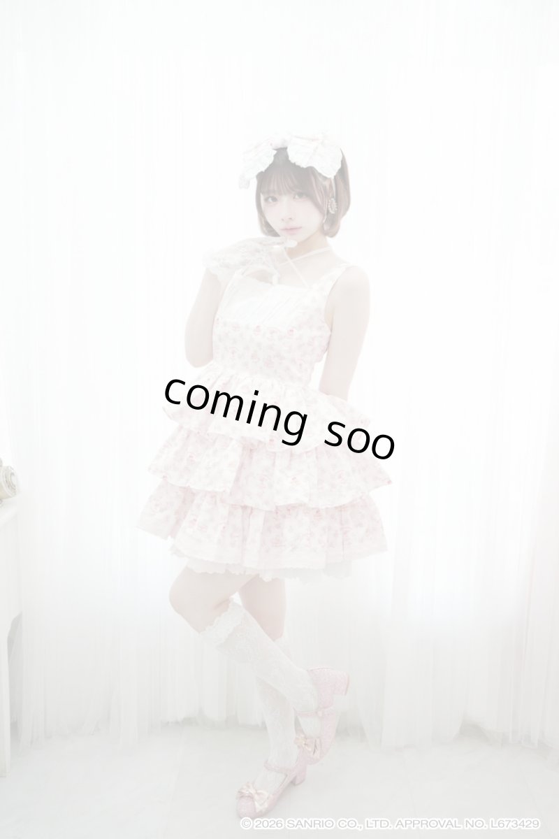 画像4: ribbon frill one-piece（リボンフリルワンピース）マロンクリーム/ピンク (4)