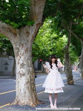 画像8: long strawberry doll one-piece（ロングストロベリードールワンピース） (8)