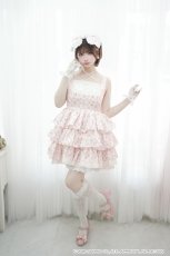 画像3: ribbon frill one-piece（リボンフリルワンピース）マロンクリーム/ピンク (3)