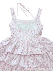 画像15: ribbon frill one-piece（リボンフリルワンピース）マロンクリーム/ピンク (15)