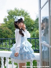 画像2: ribbon frill one-piece（リボンフリルワンピース）マロンクリーム/ブルー (2)