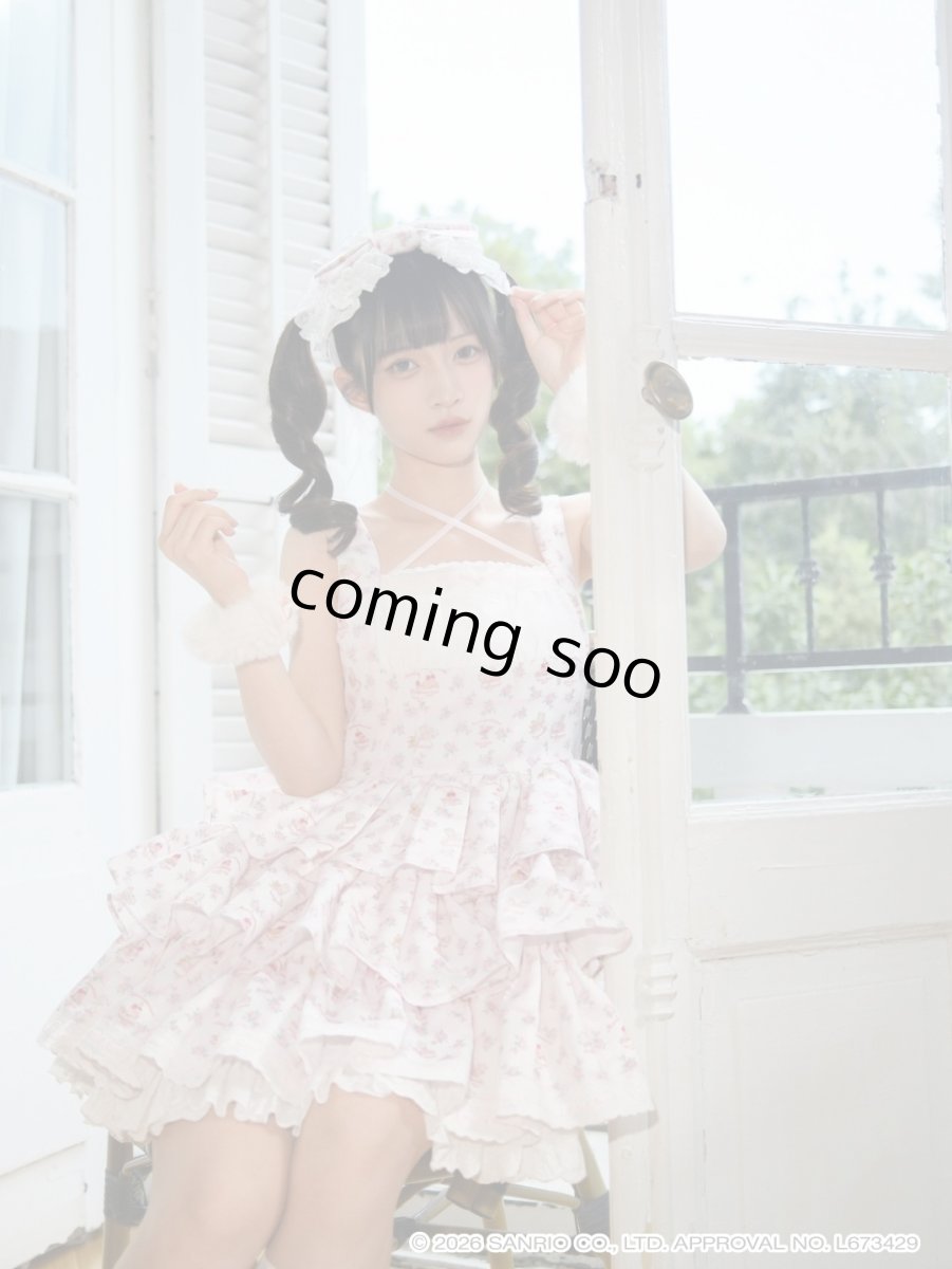 画像6: ribbon frill one-piece（リボンフリルワンピース）マロンクリーム/ピンク (6)
