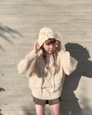 画像3: ribbon knit cap（リボンニット帽） (3)