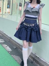 画像1: 【10％OFF】denim ribbon skirt (1)