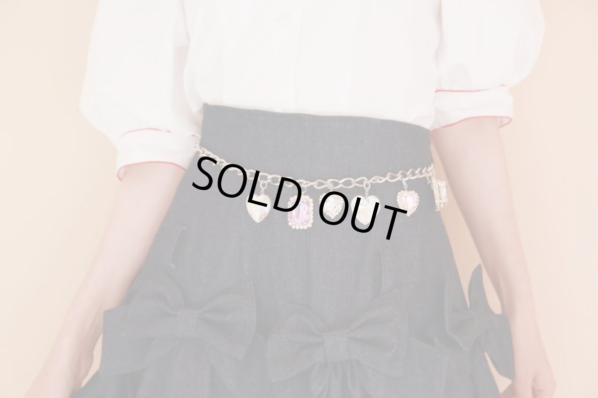 画像2: denim ribbon skirt(デニムリボンスカート) (2)