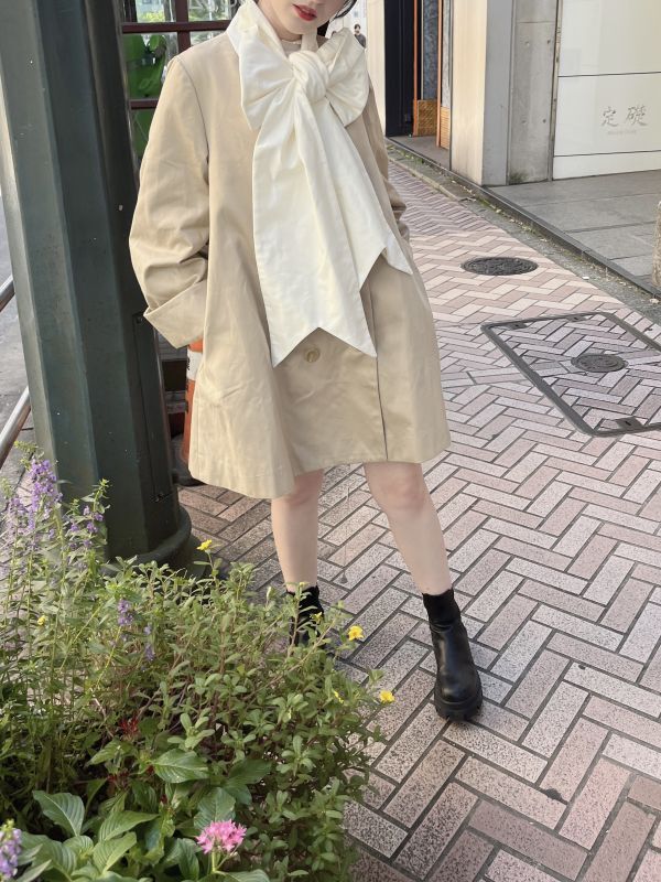 画像1: 【予約商品】big ribbon coat（ビッグリボンコート） (1)
