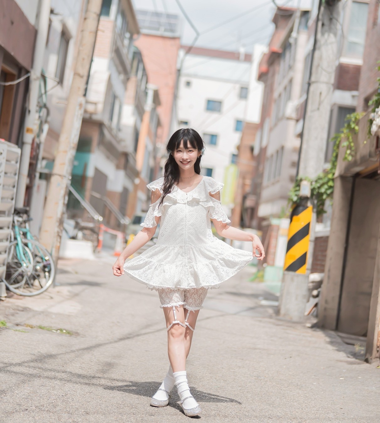 【現金特価】 frill RoseMarie - dress（フリルチュニック） one-piece tunic ワンピース