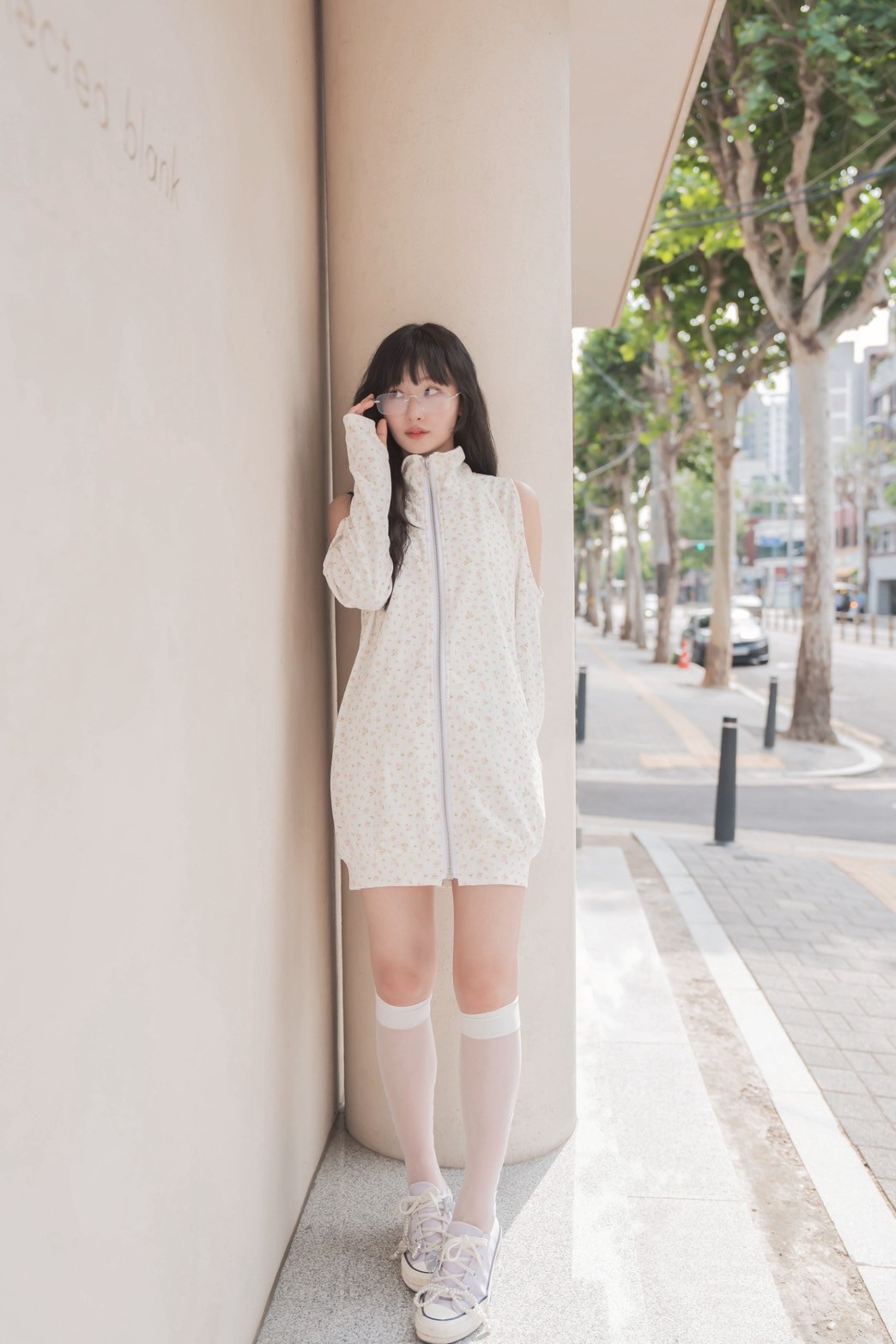 highneck zip one-piece dress（ハイネックジップワンピース