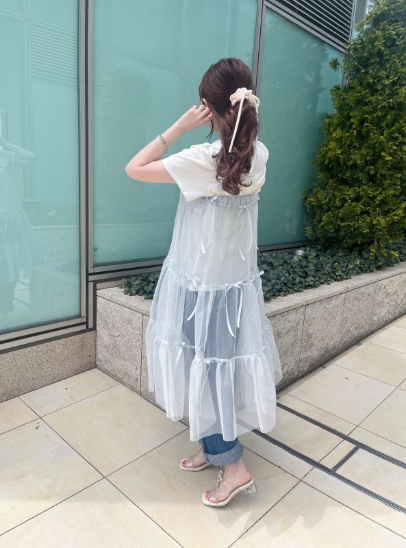 glitter ribbon one-piece dress（グリッターリボンワンピース 