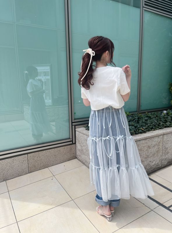 glitter ribbon one-piece dress（グリッターリボンワンピース 